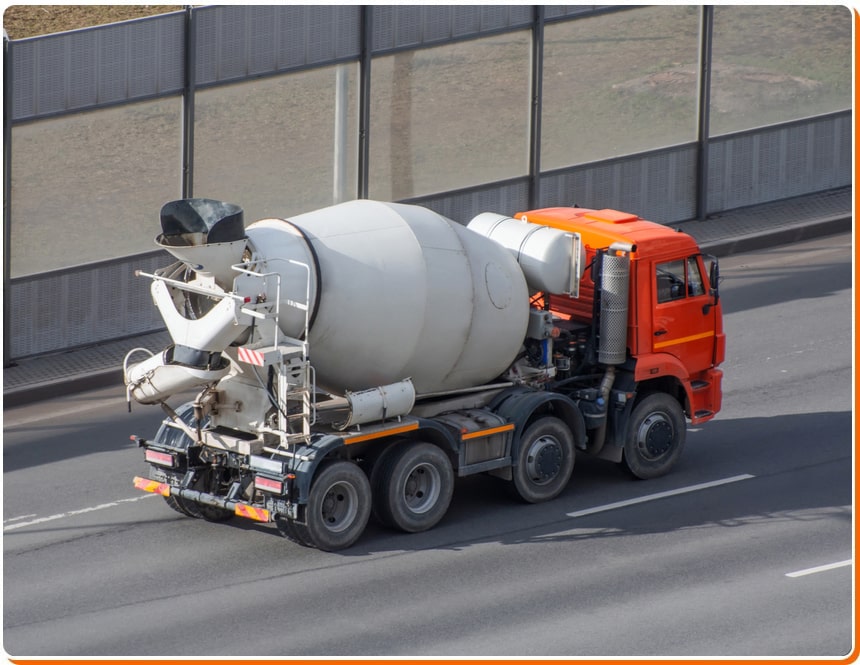 Concrete Mixer Truck on Highway — Pre-mixed Concrete in Coffs Harbour, NSW